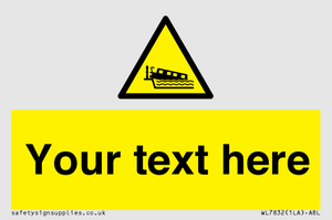 Custom warning grounding narrow boat on lock cill